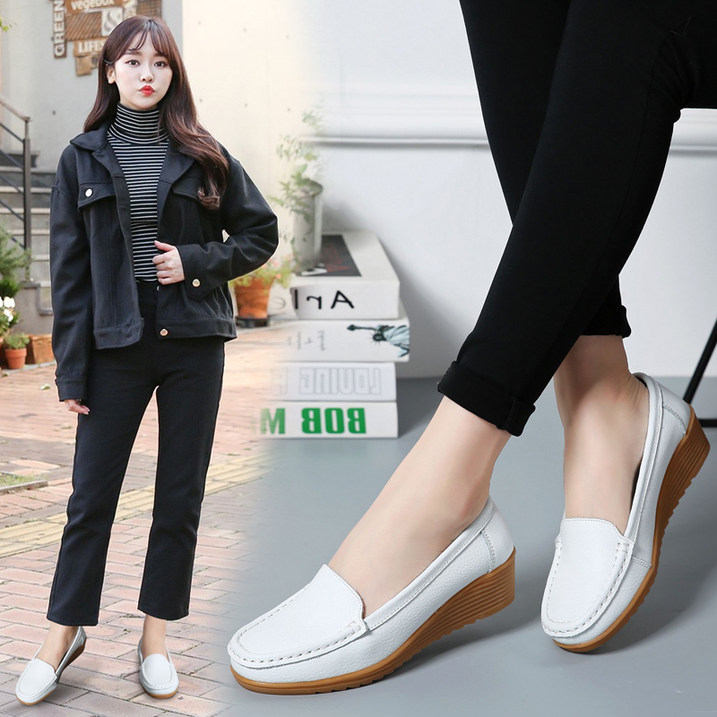 Insole Arch Support - Calçado Feminino Branco de Enfermagem Fácil