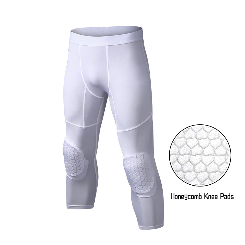 Running Gear Essential - Calças de basquete masculinas com joelheiras,