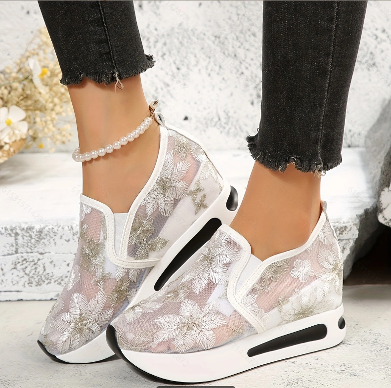 Running Gear For Women - Sapatilhas de renda plataforma feminina sapatos