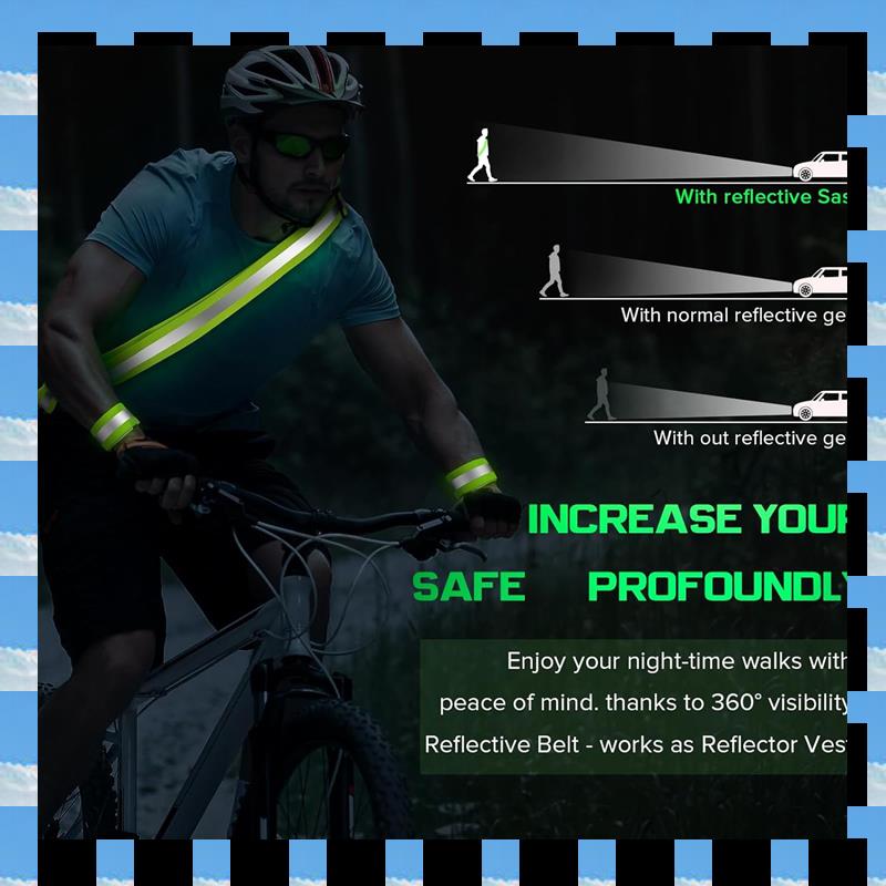 Running Gear At Night - Abme 2 faixas reflexivas para caminhar