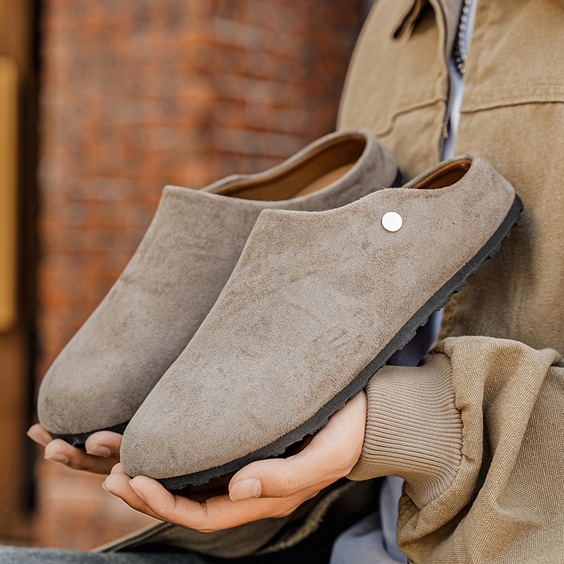 Chinelos de Couro Suede para H - Insole Arch Support avaliação e preço